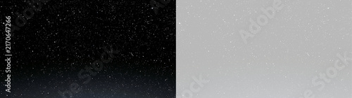 Obraz na plátně Wide star field covers entire frame with scattered white and pale blue specks on black