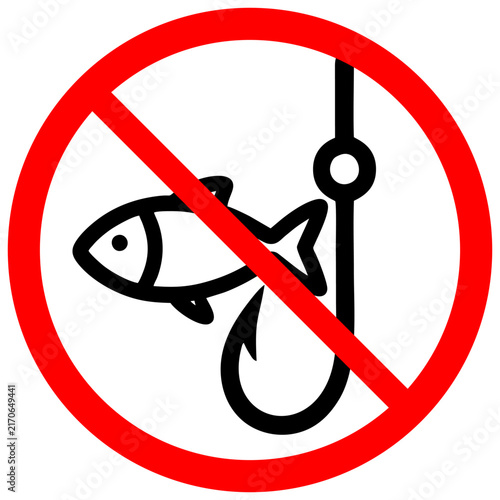 No fishing sign in this area