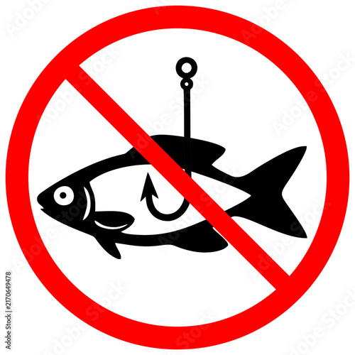 No fishing sign in this area