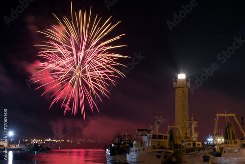 Quadro su tela Fuochi d'artificio Festa Patronale Madonna dei Martiri Molfetta - Puglia Italia