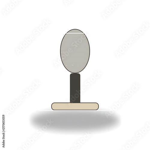 Minimalist vector illustration of a modern studio microphone