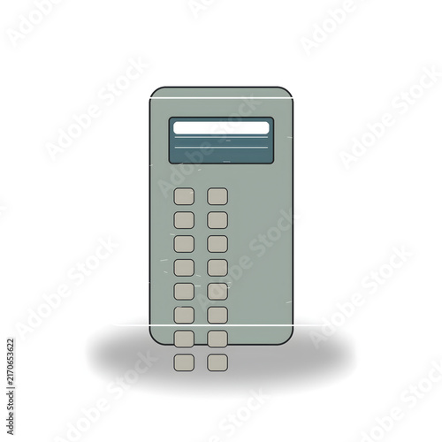 Electronic control panel keypad icon on white background