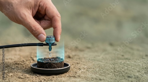 Visualizing water scarcity through precise drip irrigation to deliver limited resources where they create maximum value
