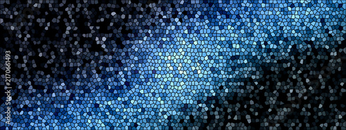 Фотография stained glass Blue mosaic pattern with gradient color transition from light cent