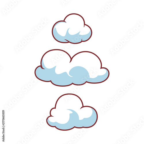 Cloud vector on white background