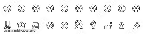 Award Ranking Trophy Medal Crown Icon Collection