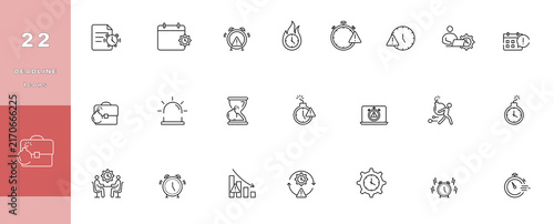Foto deadline time management and urgent task reminder icon