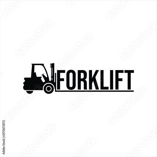 Forklift vehicle silhouette word art