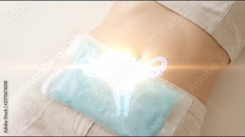 PCOS Hormone Imbalance, Uterus and Lower Abdomen Cooling Gel Pack for Menstrual Pain Relief, Pregnancy Health, Reproductive Wellness, and Pelvic Discomfort Awareness
