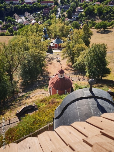 Banská Štiavnica, Selmecbánya, Schemnitz, Slovakia: Baroque Calvary complex of Banska Stiavnica, UNESCO listed pilgrimage world heritage site in Slovakia