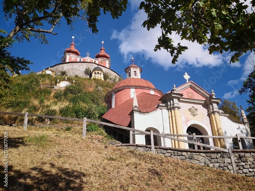 Banská Štiavnica, Selmecbánya, Schemnitz, Slovakia: Baroque Calvary complex of Banska Stiavnica, UNESCO listed pilgrimage world heritage site in Slovakia