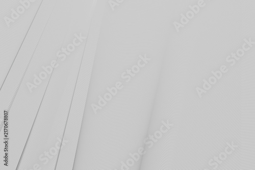Abstract White Wavy Line Background with Flowing Geometric Curves and Minimal Modern Design