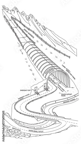 Architectural sketch of stadium on white background.