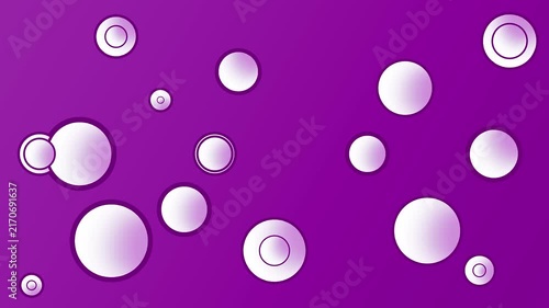 Animation creating a simple abstract design with a floating circle background.