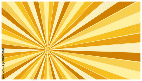 Golden sunburst background featuring radiant yellow and light cream striped rays for branding materials.