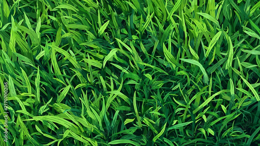 Vector green grass texture pattern background for ecological design.