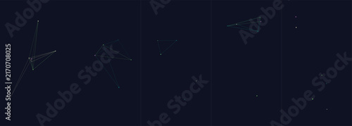 Minimalist digital network nodes connected by lines on a dark background