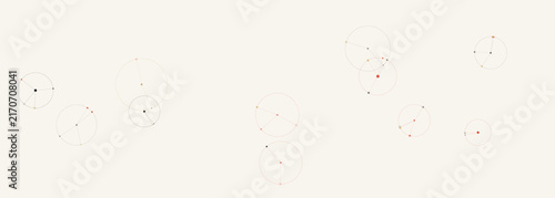 Minimalist abstract composition featuring delicate dotted circular patterns