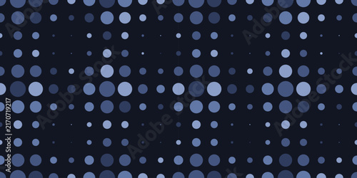 Seamless Abstract Pattern with Blue Circles