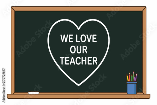 Canvastavla Back to School Blackboard with Chalk Text and Wooden Frame for Education, Classroom Learning, School Concept and Academic Success Vector Illustration