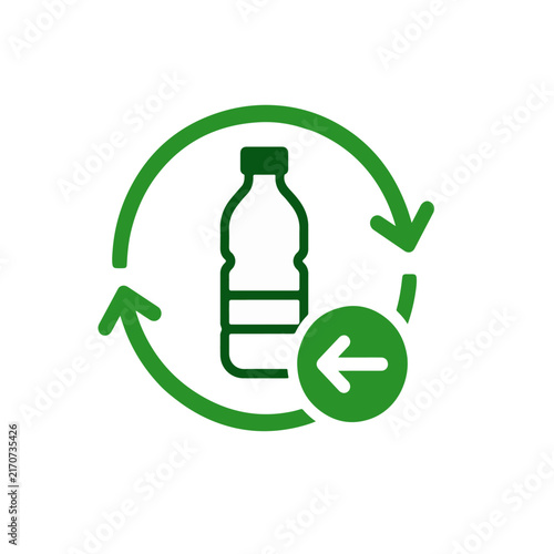 Принти на полотні Bottle Deposit Return System Recycling and Reuse Icon