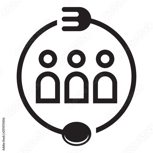 Dining Family and Connection Network Icon