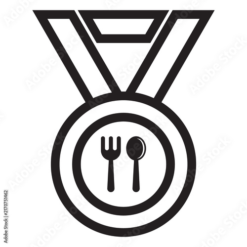 Food Cutlery Award Medal Icon