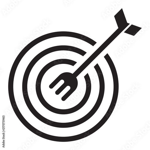 Fork Arrow and Target Icon Design