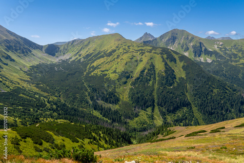 View of the Jarząbcza Valley from Trzydniowiański Wierch. Western Tatras, Tatra National Park, Zakopane, Poland