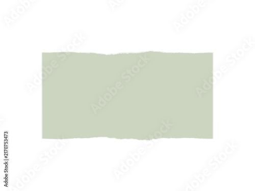 A rectangular piece of sage green paper with rustic torn top and bottom edges