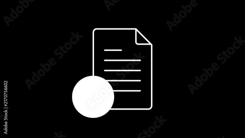 Linear Business Analysis Icon Animation for Corporate Analytics, Market Research and Finance, 4K Stock Video