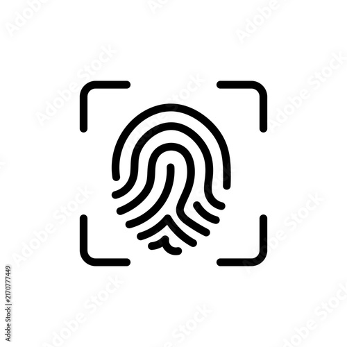 Biometric AI authentication icon