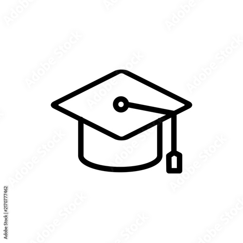 AI education graduation cap icon