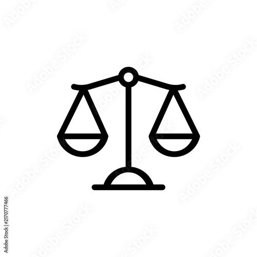AI ethics balance scale icon