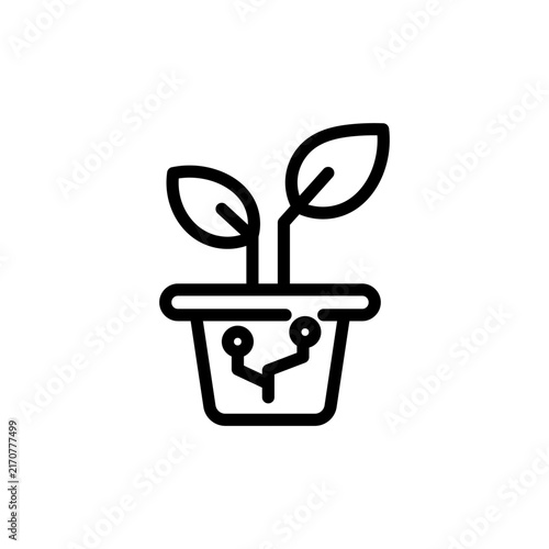 AI growth plant icon