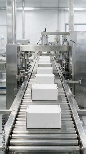 Automated Packaging Line With Cardboard Boxes