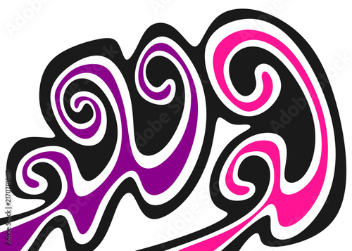 Abstract background with cute curly line pattern and with some copy space area