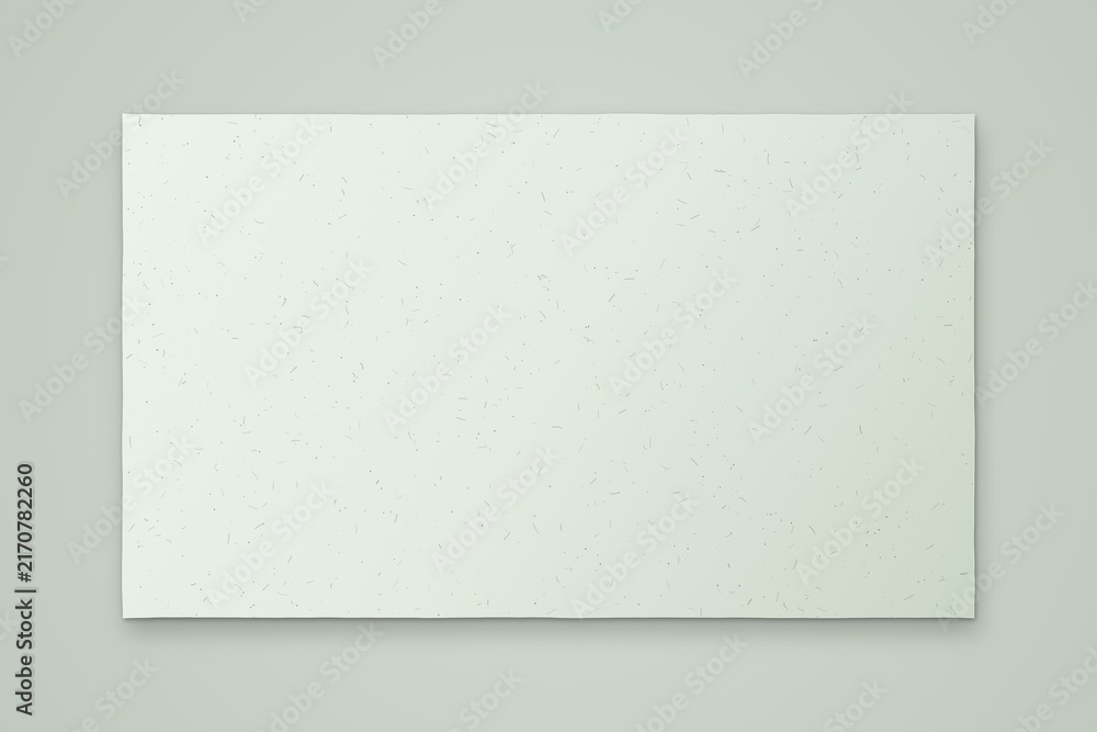 Fototapeta premium Minimalist rectangular paper sheet on a solid sage green background