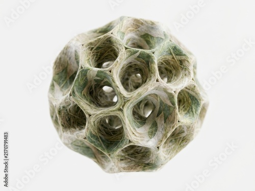 Biodegradable materials, clean technology concept, isolated on white background