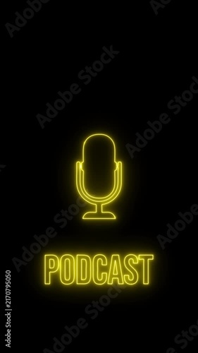 Podcast, motion 4k video with alpha channel