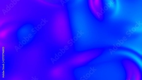 Abstract animation of flowing and morphing blue and purple fluid shapes with smooth gradients. Flowing motion creates soft glow and visible depth.
