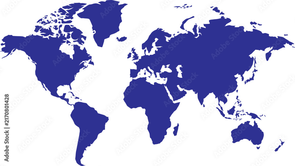Naklejka premium world map on white background