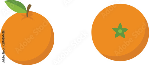 Orange vector logo isolated on white background.