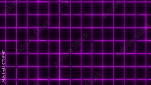 Neon purple glowing grid background, futuristic digital cyberpunk motion loop