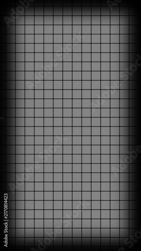 Minimalist grey grid pattern motion background, with soft vignette