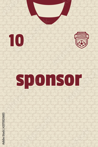 Sports jersey pattern design template