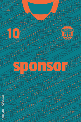 Sports jersey pattern design template