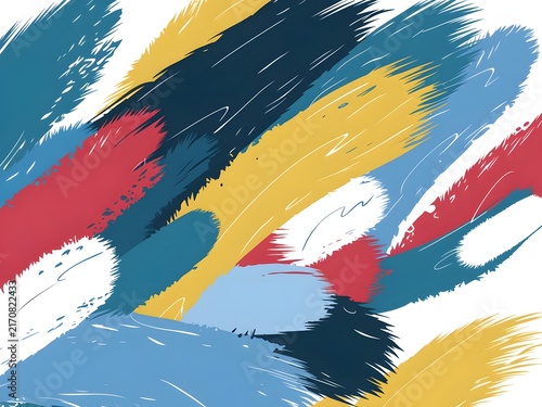 Paint Brush Stroke Texture Isolated Abstract Grunge Ink Background