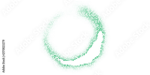 Green Soft Halftone Circle Dot Abstract Vector Background
