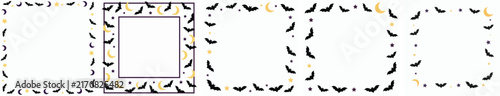 Halloween-themed frame vector. Vektor, illustration, minimalist, flat